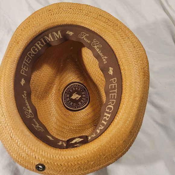 Peter Grimm Depp Natural Straw Fedora - Tan One Size - Picture 5 of 11